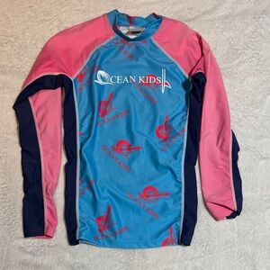 Blue and Pink Swim Shirt